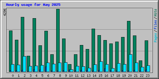 Hourly usage for May 2025
