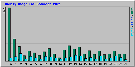 Hourly usage for December 2025