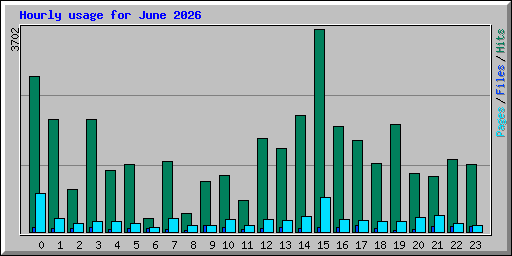 Hourly usage for June 2026