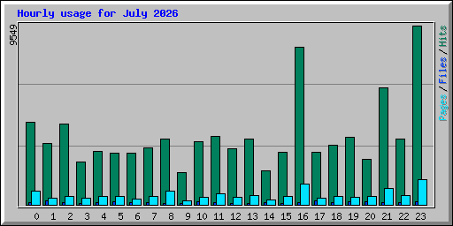 Hourly usage for July 2026
